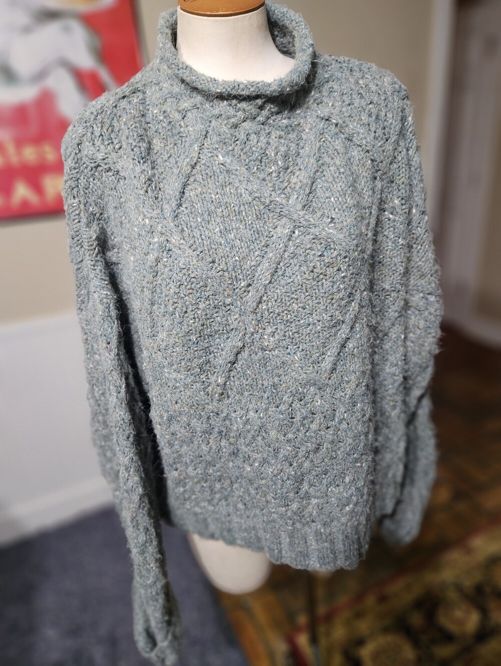 VTG Express Tricot Rabbit Hair And Wool Blend Sweater Medium